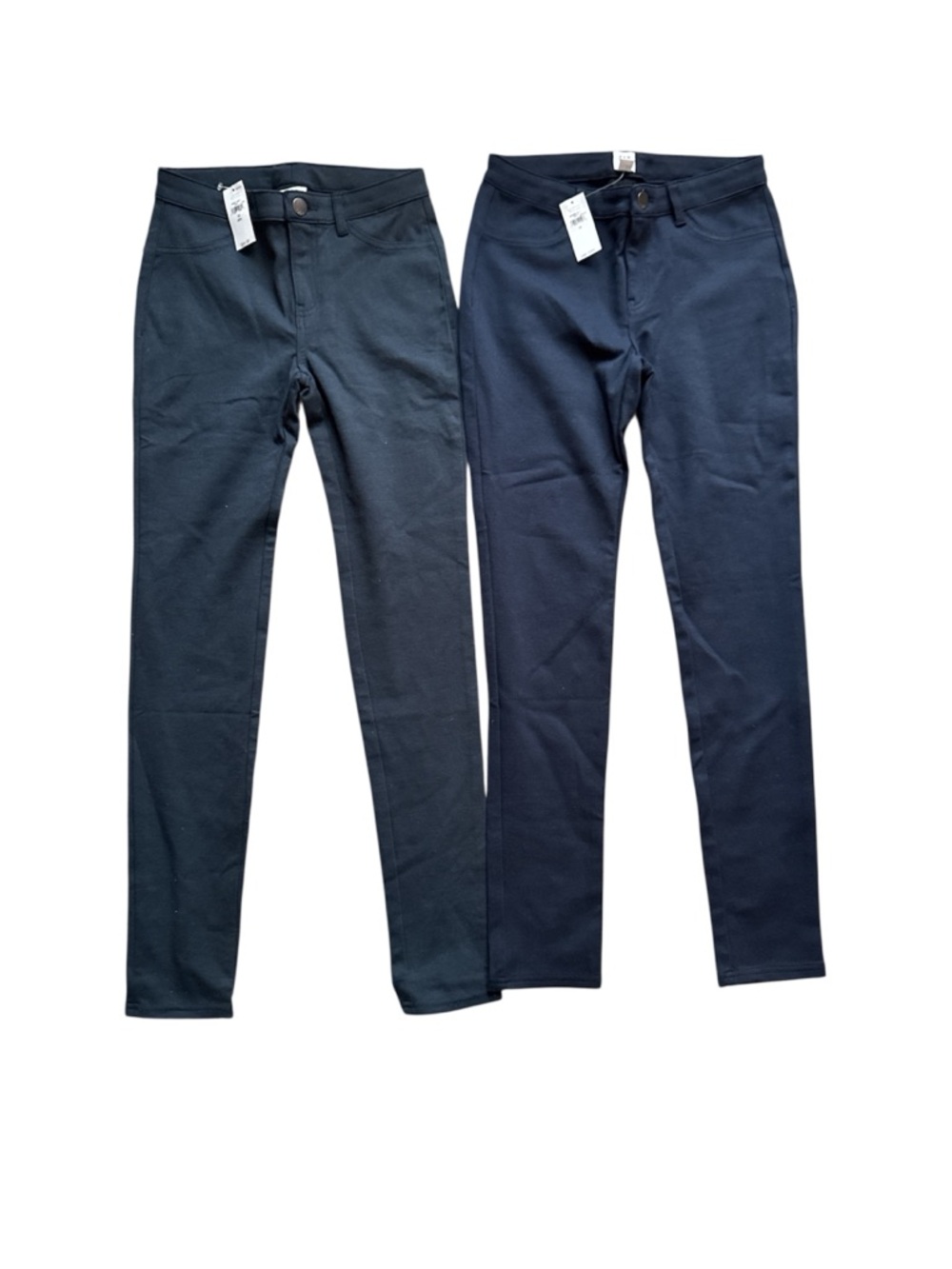 Lot of Two pairs Big girls GAP uniform pants navy black size 12 NEW